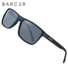 将图片加载到图库查看器,BARCUR Sports Polarized Sunglasses for Men Lightweight TR90 Square Fishing & Travel Eyewear UV400 Protection Men Accessory