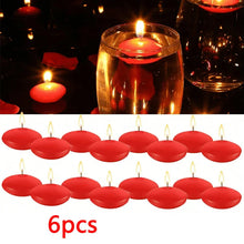 Load image into Gallery viewer, 6/10/16Pcs Unscented Discs Candles Floating For Valentine's Day Party Wedding Home Bathtub Decor Romantic Confession Candlelight