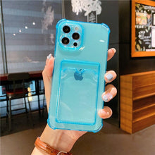 Load image into Gallery viewer, Luxury Wallet Card Pocket Holder Case for IPhone 13 14 Pro Max 12 Mini Minimal IPhone Design Case Slim Fit Thin Protective Soft Shock-Absorbing Wallet Case