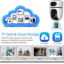 Load image into Gallery viewer, 10X Zoom 4K WiFi IP Camera Dual Lens Smart Home Auto Tracking CCTV Camera Wireless Surveillance Camera Security Baby Monitor Cam
