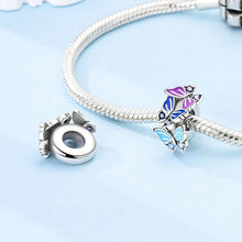 将图片加载到图库查看器,100% 925 Sterling Silver Rainbow Zircon Butterfly Dragon Silicone Stopper Charms - Colorful Beads for DIY Bracelets, Customizable Jewelry for All Occasions