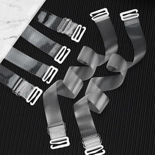 将图片加载到图库查看器,3Pairs Metal Buckle Bra Straps Belt Women's Elastic Invisible Transparent Silicone Bra Straps Adjustable Intimates Accessories