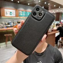 将图片加载到图库查看器,Trendy Slim Leather Case with Full Protection Luxury Leather Textured Case for iPhone 11 12 13 Soft Shockproof Cover Leather Case Compatible with iPhone 12 13 Pro Max Elegant Phone Case