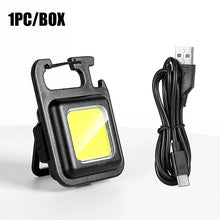 Load image into Gallery viewer, Super Bright MINI COB Keychain Flashlight Charging Lamp Camping Lights with Magnet 3 Lighting Modes for Camping Home