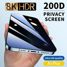 将图片加载到图库查看器,200D Anti Glare Tempered Glass For iPhone 13 12 11 14 Pro Max Mini Privacy Screen Protector iPhone 14 7 8 Plus XR X Screen Glass Anti Spy Tempered Glass Screen Protector Full Coverage