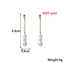 Load image into Gallery viewer, White Flower & Butterfly Dangle Earrings β Acrylic Pearl Heart Jewelry