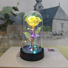 Load image into Gallery viewer, Artificial Rose Flowers Valentines Day Gift for Girlfriend Eternal Rose LED Light Foil Flower Wedding Decor Christmas Gifts