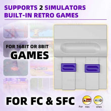 Load image into Gallery viewer, VILCORN 16-Bit Wireless/Wired Retro Video Game Console Built-in 4800+ Games for Everdrive SNES NES FC Family Game Machine