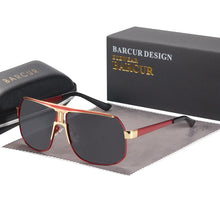 Load image into Gallery viewer, BARCUR Polarized Sunglasses for Men – Trendy UV400 Gradient Lens Oval Comfortable Frame Sports Driving Hiking Fishing Outdoor Fashion Eyewear with Durable Stainless Steel Frame – Casual Apparel Accessory Gift for Him