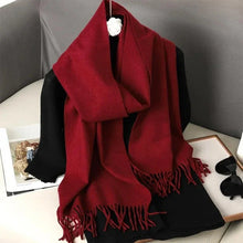 Load image into Gallery viewer, 62-Color Winter Cashmere Scarf – Warm Tassel Pashmina Wrap for Women