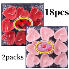 Load image into Gallery viewer, 9pcs Heart-Shaped Scented Tea Candles – Romantic Décor for Valentine's Day, Weddings, and Anniversaries