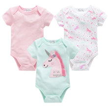 Load image into Gallery viewer, 3/6 PCS Baby Cotton Bodysuits Set Short Sleeve Summer Outfits for Newborn Boys & Girls 0β12 Months