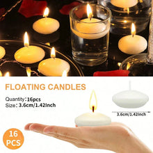 将图片加载到图库查看器,6/10/16Pcs Unscented Floating Candles – Romantic Soy Wax Discs for Valentine's Day, Weddings, Parties, and Home Décor