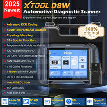 将图片加载到图库查看器,XTOOL D8W Bluetooth Diagnostic Tool Automotive Scanner ECU Coding Key Programming Topology Map 38 Reset Service CANFD DOIP