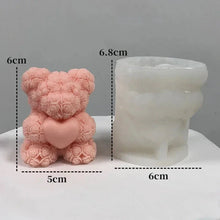 Load image into Gallery viewer, 3D Bear Hug Silicone Candle Mold – Cute DIY Bear Candle, Soap & Resin Craft Mold for Handmade Gifts & Home Décor