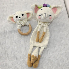 将图片加载到图库查看器,Baby Security Blanket Towel Feeding Bib Soft Towel Cotton Burping Cloth Infant Shower Gift Knitted Lovely Animal Rattle Sleep To