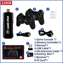 Load image into Gallery viewer, New GD10 Game Stick 128g 4k HD Video Game Console Dual Wireless 2.4g Controller Retro Console 10000+ Game for PSP