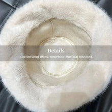 将图片加载到图库查看器,Fluffy Fur Fisherman Hat For Women Winter Plush Ear Protection Cap Windproof Warm Female Panama Caps Solid Fashion Bucket Hat