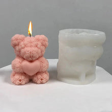 Load image into Gallery viewer, 3D Bear Hug Silicone Candle Mold – Cute DIY Bear Candle, Soap & Resin Craft Mold for Handmade Gifts & Home Décor