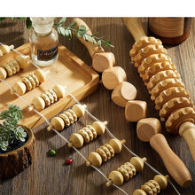 Load image into Gallery viewer, Wooden Therapy Massage Roller for Back Pain Relief & Body Shaping