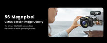 Load image into Gallery viewer, Compact Digital Photography Camera 4K WIFI Webcam Retro Vlog Recorder YouTube 64MP Camcorder 3 Inch Flip Screen Wide Angle Lens