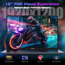 Load image into Gallery viewer, ACEMAGIC RX16 AMD Ryzen 7 6800H 16.1" Ultra Slim 4400MAH Laptop 16GB LPDDR5 Ram 512GB Rom Windows 11Pro BT5.2 Wifi 6 Notebook