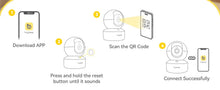 Load image into Gallery viewer, BoyKeep Smart Camera 2K Security Protection Wifi Surveillance 5G/2.4GHz Indoor Baby Night Vision 360° Pan & Tilt 2-Way Audio K30
