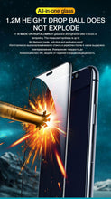 Load image into Gallery viewer, 9D Full Cover Protective Glass For iphone 12 X XS XR 6 6S 7 8 Plus Tempered Film Iphone 14 11 13 Pro Max Screen Protector Glass Shatterproof Protection Easy Install Bubble Free Crystal Clear Protective Film