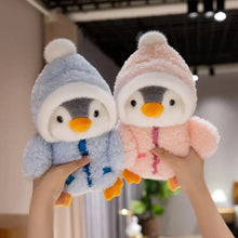 Load image into Gallery viewer, New Cute Penguin Plush Toy Baby Comforting Sleep Doll Fluffy Penguin Wearing Clothes Hats Stuffed Animal Pillow Birthday Gifts
