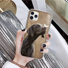 Load image into Gallery viewer, Dog Phone Case For Iphone 11 12 13 Mini Pro Max 8 7 6 6s Plus X 5 Se 2020 Xr Xs Case Shell Cute Funny Pattern Black Phone Case