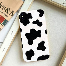 Load image into Gallery viewer, Slim Fit Lightweight Black White Print Silicone Case For iPhone 11 Pro 7 8 Plus X XR XS Max iphone 11 Cell Phone Case Cover White Black Pattern Print Silicone Unisex Case