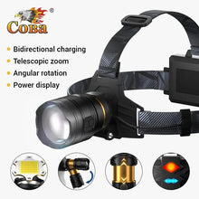 将图片加载到图库查看器,COBA Powerful XHP360 36-core Headlamp Flashlight 18650 Rechargeable ZOOM Head Flashlights High Power Head Lamp Fishing Headlight