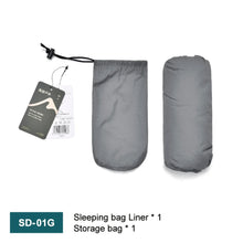 Load image into Gallery viewer, Outdoor Camping Sleeping Bag Liner Ultralight Mummy Sleeping Bag Backpack Liner Single Person Travel Sleeping Bag