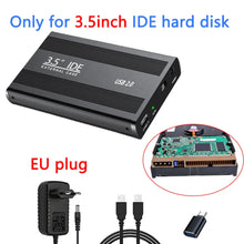 Load image into Gallery viewer, USB to SATA IDE HDD SSD 2.5/3.5 inch Adapter Hard Drive Enclosure USB3.0 Case HD External Solid State Hard Disk Box Adapter
