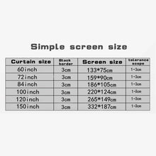 将图片加载到图库查看器,16:9 Portable Projector Screen Simple Projector Curtain 72/84/100/120/150 inch HD Display Screen Home Cinema Theater Movie Home