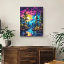 Load image into Gallery viewer, 5D Diamond Painting Kit - Aurora Landscape Mosaic, Full Round Drill for DIY Home Decor