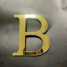 Load image into Gallery viewer, Gold Mirror 3D Letter Wall Stickers – Acrylic Peel & Stick Decor
