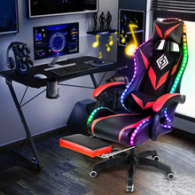 将图片加载到图库查看器,135 Degrees Gaming Chair RGB Light Office Chair Bluetooth Speaker Gamer Computer Chair Ergonomic Swivel 2 Point Massage Recliner
