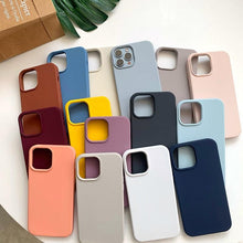将图片加载到图库查看器,Silicone Soft Thick Protective Rubber Phone Basic Case For iPhone 14 13 Pro Max Case Luxury Silicone Phone Case for iPhone Solid Color Classic Camera Protection Case