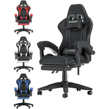 Load image into Gallery viewer, Gaming Chair with Footrest Gamer Chairs Ergonomic with Lumbar Cushion Headrest Gaming Chair Height Adjustable Computer Chair