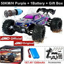 Load image into Gallery viewer, 4WD RC Off-Road Car - 1:16 High-Speed Brushless Truck, 50-80KM/H, 4x4 Drift Racing Toy for Kids & Adults