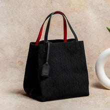 Load image into Gallery viewer, CHCH Large Capacity Black Knitted Tote Bag β Simple Shopping Handbag