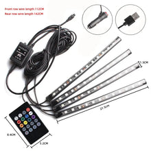 Load image into Gallery viewer, Universal Car RGB LED Strip – 8-Color Interior Ambient Lights