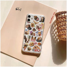 Load image into Gallery viewer, Cute Cat Dog Phone Case For iPhone 14 Plus 11 12 13 Pro XS XR X Cartoon Animal Silicone Cover Cute Clear Protective Phone Cases
