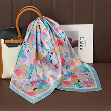 Load image into Gallery viewer, Luxury Satin Silk Square Scarf – Shawl, Hijab & Fashion Wrap 2023