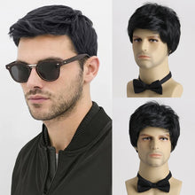 Load image into Gallery viewer, Short Natural Curly Hair For Male Young Men Heat Resistant Fiber Synthetic Wigs