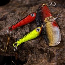 Load image into Gallery viewer, Rotating Metal Spinner Fishing Lure 9.1g 7cm β Sequin Hard Bait with Treble Hook for Bass, Pike, Carp & Trout