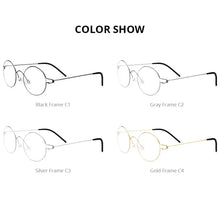 Load image into Gallery viewer, FONEX Screwless Round Eyeglasses – Titanium Alloy Frame for Men & Women