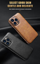 Load image into Gallery viewer, Luxury PU leather Phone Case For iPhone 14 13 Pro Max 12Pro 11Pro Max 13 12 Pro XS MAX XR X SE 7 8 plus Fashion Back Cover Leather Back Case for iPhone 14 Pro Shockproof Cover for iPhone