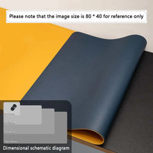 将图片加载到图库查看器,Large PU Leather Office Desk Mat – Waterproof Dual-Tone Mouse Pad & Keyboard Desk Protector for Home or Office